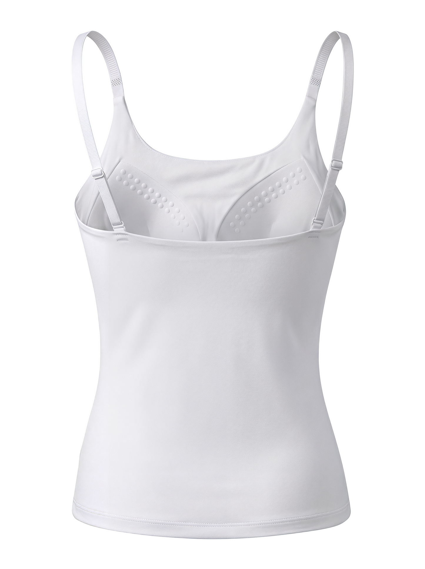 Women’s and Girls’ Cotton Camisole Top with Adjustable Spaghetti Strap  (Padded) (White)