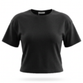 CROPPED TEE Black
